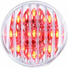 9 Diode 2 Inch Round Clearance Marker Light, Red LED / Clear Lens - 40 Pack