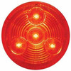 4 LED 2-1/2 Inch Low Profile Clearance/Marker Light - Red LED/ Red Lens