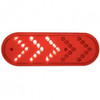 35 LED 6 Inch Oval Sequential Turn Signal Light - Red LED/ Red Lens