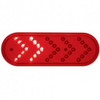 35 LED 6 Inch Oval Sequential Turn Signal Light - Red LED/ Red Lens