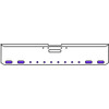 18 Inch 7 Gauge Chrome-Plated Steel Chrome Texas Square Bumper Kit With 4 Oval Dual Revolution Marker Light Amber To Purple For Freightliner Fl120/Fl132 2000-2002