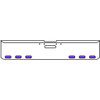 18 Inch 7 Gauge Chrome-Plated Steel Chrome Texas Square Bumper Kit With 6 Oval Dual Revolution Marker Light Amber To Purple For Freightliner Fl120/Fl132 2000-2002