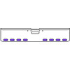 18 Inch 7 Gauge Chrome-Plated Steel Chrome Texas Square Bumper Kit With 8 Oval Dual Revolution Marker Light Amber To Purple For Freightliner Fl120/Fl132 2000-2002
