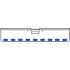 18 Inch 7 Gauge Chrome-Plated Steel Chrome Texas Square Bumper Kit With 9 Oval Dual Function Auxiliary Light Amber To Blue For Freightliner Fl120/Fl132 2000-2002