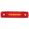 6 LED Rectangular Streamline Clearance/Marker Light - Red LED/ Red Lens