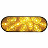 10 LED 6 Inch Oval Turn Signal Light Kit - Amber LED /Amber Lens