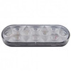 10 LED 6 Inch Oval Auxiliary Utility Light - White LED/ Clear Lens