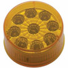 9 LED 2 Inch Reflector Clearance/Marker Light Kit, Amber LED/ Amber Lens