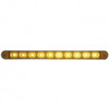 10 LED 9 Inch Turn Signal Light Bar W/ Bezel - Amber LED/ Amber Lens