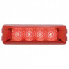 4 Diode Reflector Rectangular Clearance/Marker Light - Red LED/ Red Lens