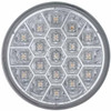 19 LED 4 Inch Reflector Turn Signal Light - Amber LED /Clear Lens