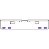18 Inch 7 Gauge Chrome-Plated Steel Chrome Texas Square Bumper Kit With 4 Oval Dual Revolution Marker Light Amber To Purple For Freightliner Fl120/Fl132 2000-2002
