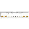 18 Inch 7 Gauge Chrome-Plated Steel Chrome Texas Square Bumper Kit With 4 Oval Clearance/ Marker/ Turn Light Amber/Clear For Freightliner Fl120/Fl132 2000-2002