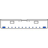 18 Inch 7 Gauge Chrome-Plated Steel Chrome Texas Square Bumper Kit With 2 Oval Dual Function Auxiliary Light Amber To Blue For Freightliner Fl120/Fl132 2000-2002