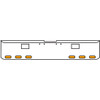 18 Inch 7 Gauge Chrome-Plated Steel Chrome Texas Square Bumper Kit With 6 Oval Turn/ Marker Light Amber/Clear For Freightliner Fl120/Fl132 2000-2002
