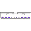18 Inch 7 Gauge Chrome-Plated Steel Chrome Texas Square Bumper Kit With 6 Oval Dual Revolution Marker Light Amber To Purple For Freightliner Fl120/Fl132 2000-2002