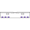 18 Inch 7 Gauge Chrome-Plated Steel Chrome Texas Square Bumper Kit With 6 Oval Dual Revolution Marker Light Amber To Purple For Freightliner Fl120/Fl132 2000-2002