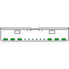 18 Inch 7 Gauge Chrome-Plated Steel Chrome Texas Square Bumper Kit With 6 Oval Amber Marker Light Amber To Green For Freightliner Fl120/Fl132 2000-2002