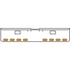 18 Inch 7 Gauge Chrome-Plated Steel Chrome Texas Square Bumper Kit With 8 Oval Clearance/ Marker/ Turn Light Amber/Clear For Freightliner Fl120/Fl132 2000-2002