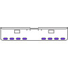 18 Inch 7 Gauge Chrome-Plated Steel Chrome Texas Square Bumper Kit With 8 Oval Dual Revolution Marker Light Amber To Purple For Freightliner Fl120/Fl132 2000-2002
