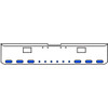 18 Inch 7 Gauge Chrome-Plated Steel Chrome Texas Square Bumper Kit With 6 Oval Dual Function Auxiliary Light Amber To Blue For Freightliner Fl120/Fl132 2000-2002