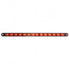 14 LED 12 Inch Auxiliary Strip Light, Red LED/ Chrome Lens