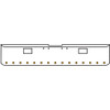 18 Inch 7 Gauge Chrome-Plated Steel Chrome Texas Square Bumper Kit With 15 Round Marker Light Amber/Amber For Freightliner Fl120/Fl132 2000-2002