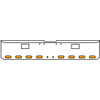 18 Inch 7 Gauge Chrome-Plated Steel Chrome Texas Square Bumper Kit With 8 Oval Turn/ Marker Light Amber/Clear For Freightliner Fl120/Fl132 2000-2002