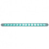 14 LED 12 Inch Auxiliary Strip Light W/ Bezel, Green LED/ Clear Lens