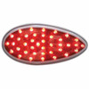 39 LED Teardrop Auxiliary Light - Red LED/ Chrome Lens