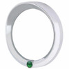 Chrome Plastic Signature Series Speed/Tachometer Gauge Bezel W/ Visor - Green Jewel  For Peterbilt