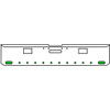 18 Inch 7 Gauge Chrome-Plated Steel Chrome Texas Square Bumper Kit With 2 Oval Amber Marker Light Amber To Green For Freightliner Fl120/Fl132 2000-2002