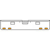 18 Inch 7 Gauge Chrome-Plated Steel Chrome Texas Square Bumper Kit With 4 Oval Clearance/ Marker/ Turn Light Amber/Clear For Freightliner Fl120/Fl132 2000-2002