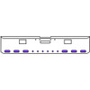 18 Inch 7 Gauge Chrome-Plated Steel Chrome Texas Square Bumper Kit With 6 Oval Dual Revolution Marker Light Amber To Purple For Freightliner Fl120/Fl132 2000-2002