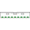 18 Inch 7 Gauge Chrome-Plated Steel Chrome Texas Square Bumper Kit With 9 Oval Amber Marker Light Amber To Green For Freightliner Fl120/Fl132 2000-2002