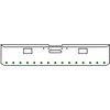 18 Inch 7 Gauge Chrome-Plated Steel Chrome Texas Square Bumper Kit With 15 Round Dual Revolution Marker Light Amber To Green For Freightliner Fl120/Fl132 2000-2002