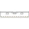 18 Inch 7 Gauge Chrome-Plated Steel Chrome Texas Square Bumper Kit With 15 Round Mirage Clearance/ Marker Light Amber/Clear For Freightliner Fl120/Fl132 2000-2002