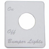 Stainless Steel Switch Plate- Cruise Control- 4 Switches W/ Bumper Light Script For Peterbilt