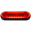 22 LED 6 Inch Oval Abyss Light Stop, Turn, Tail Light - Red Led/Clear Lens