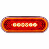 22 LED 6 Inch Oval Abyss Light Stop, Turn, Tail Light - Red Led/Red Lens
