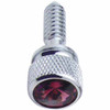 Chrome Plated Dash Screws W/ Purple Gem For Peterbilt 330, 335, 357. 378