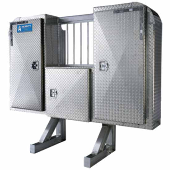 Open Cab Rack Aluminum Dyna Light Cab Rack, 68 x 80 Inch W/ Jail Bar Window, 3 Door ...