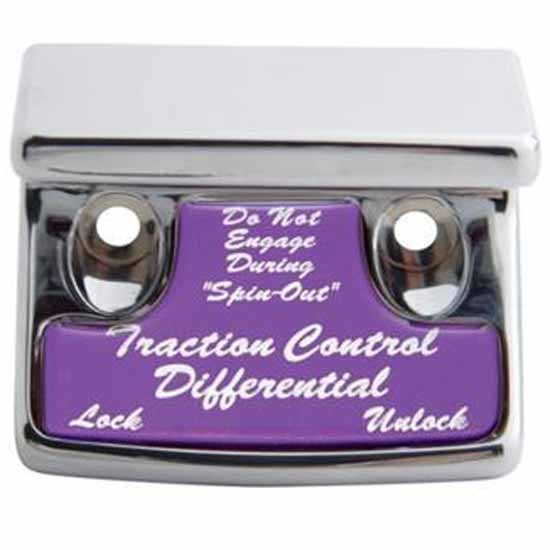 Chrome Traction Control Differential Switch Guard W/ Purple Sticker For ...
