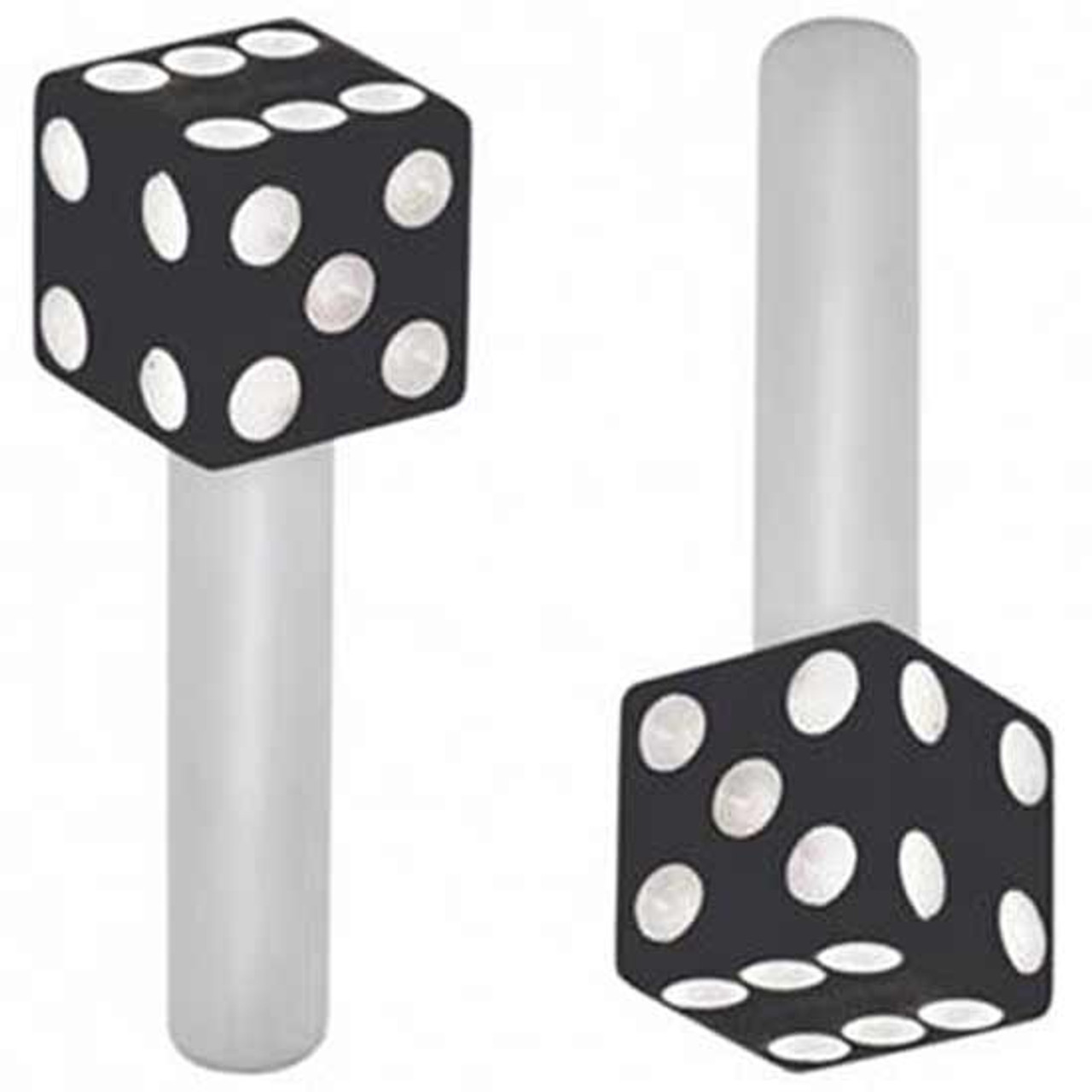 Black With White Dots Dice Door Lock Knobs, Twist On - 2 Pc Set - Elite  Truck Accessories