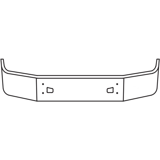 18 Inch Stainless Steel Wrap Around Bumper W/ Tow Hole For Kenworth