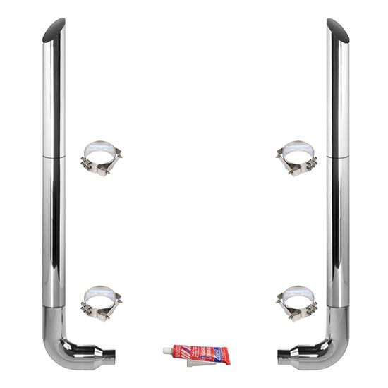 BESTfit 8-5 X 108 Inch Chrome Exhaust Kit With Miter Stacks & OE Style ...