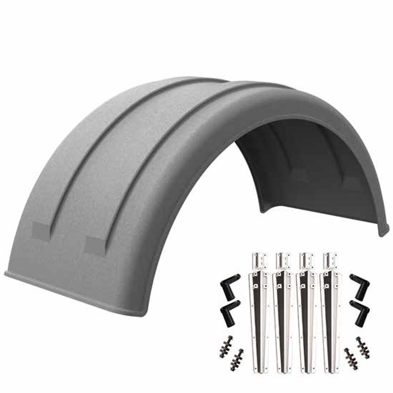 Minimizer MIN221800 Single Axle Fender Kit - Galvanized Finish Liquid  Platium Plastic Bolt-On Mounting Brackets - Elite Truck Accessories