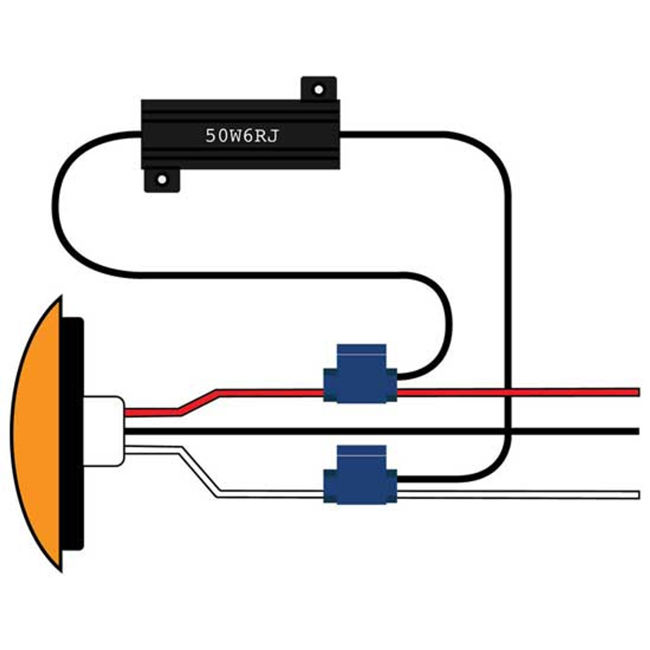 50W / 6 OHM Load Resistor Kit For LED Turn Signal Light Or LED License  Plate Light - Elite Truck Accessories