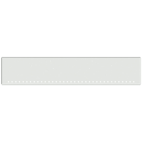 18 Inch Chrome American Eagle Square Bumper With Mount, 35 Rnd 3/4 Inch And End 1 Rnd 3/4 Inch Light Holes For Freightliner Classic 120, Xl 132