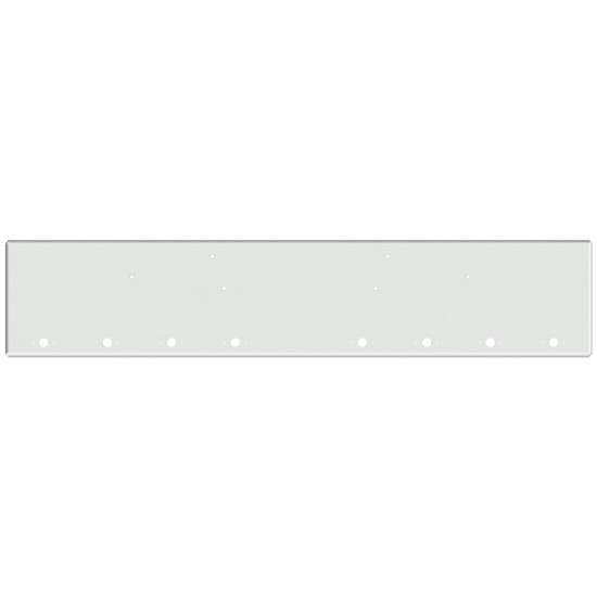 22 Inch Chrome Texas Boxed End Bumper With Mount And 8 M1 - P1 Light Holes For Freightliner Classic 120, Xl 132